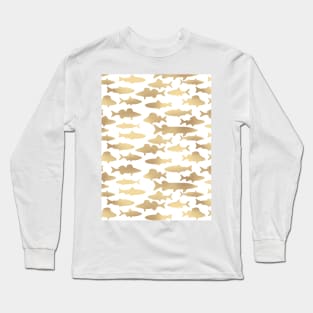 Hey Mom, I Caught a Goldfish! Fish Pattern Long Sleeve T-Shirt